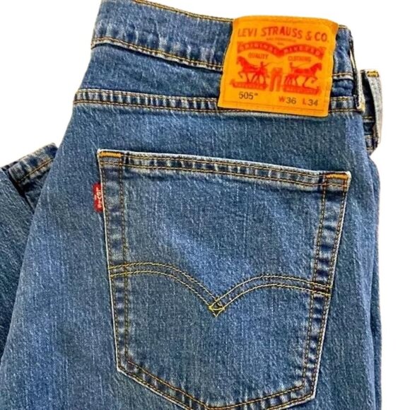 Men’s Levi Strauss 505 Straight Jeans - Picture 2 of 6